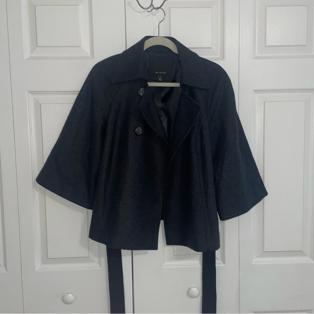 The Limited Black Cape Jacket